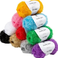 Scrubby garn – 10 x 50 g – Assorterede farver