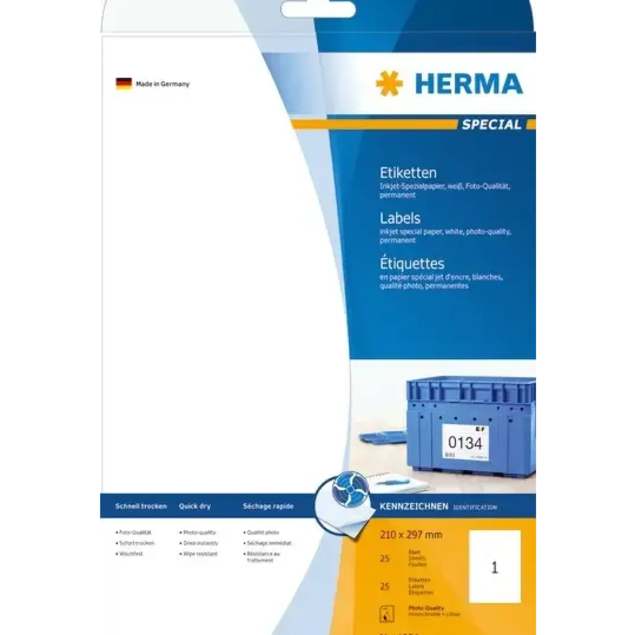 Selvklæbende etiketter HERMA Herma Inkjet 210x297 mm (25)