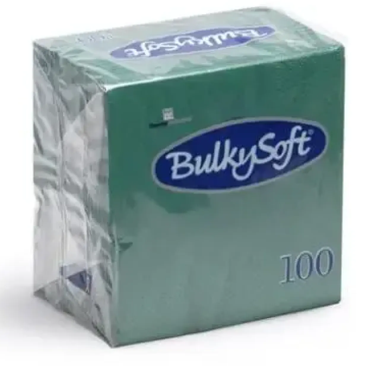 Serviet Bulkysoft 24x24 cm 2-lag Grøn - 20 pk x 100 stk/krt