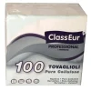 Serviet ClassEur Professional 33x33 cm 2-lag Ecolabel 100 stk pr. pakke Hvid - 24 pk x 100 stk/krt