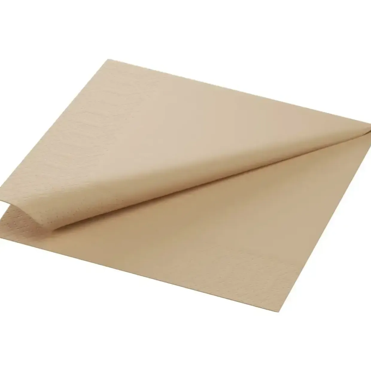 Serviet Duni Natural brown 40 x 40cm 3-lag 1/8 fold Brun - 5 pk x 250 stk/krt