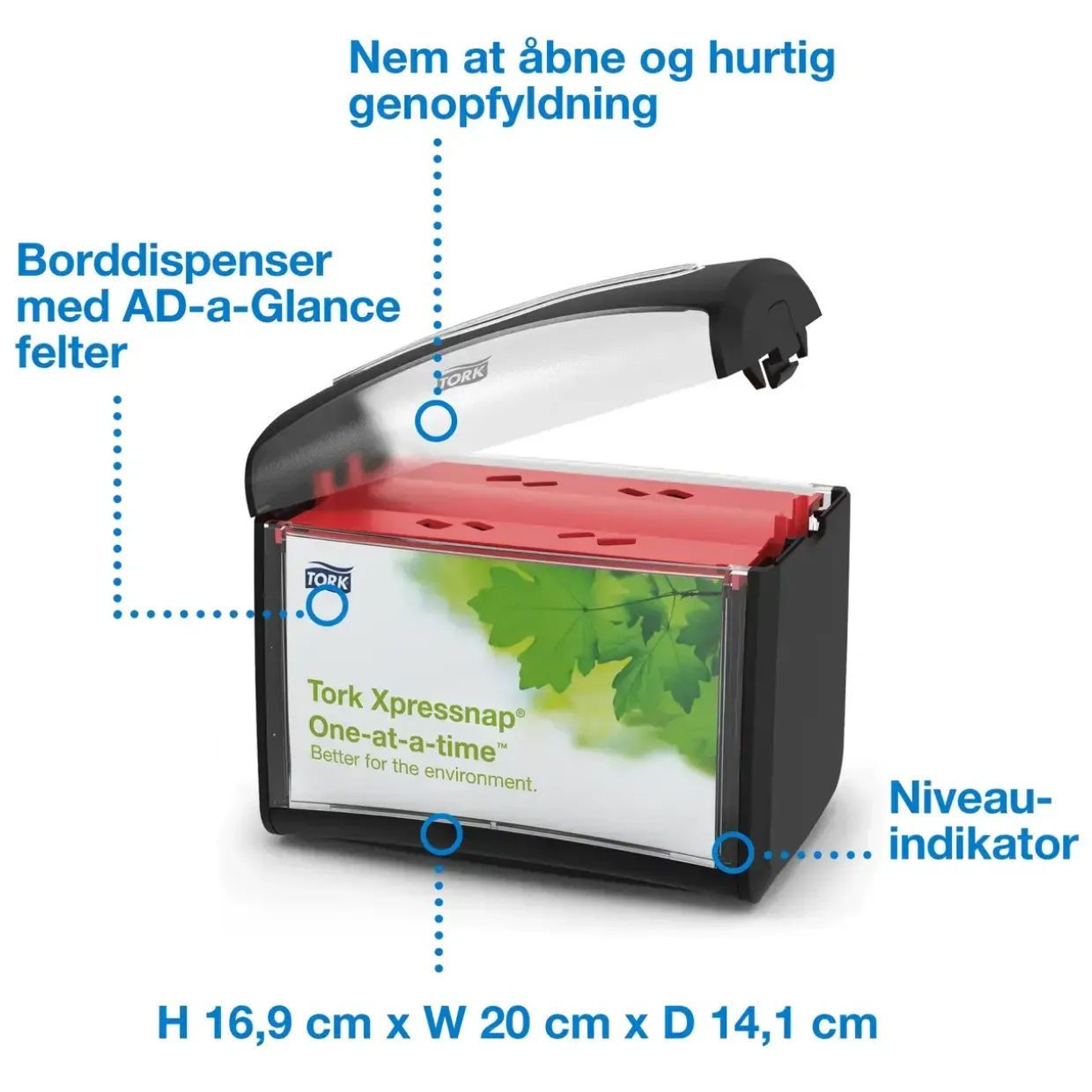 Servietholder til bord Tork 272611 Xpressnap® - sort