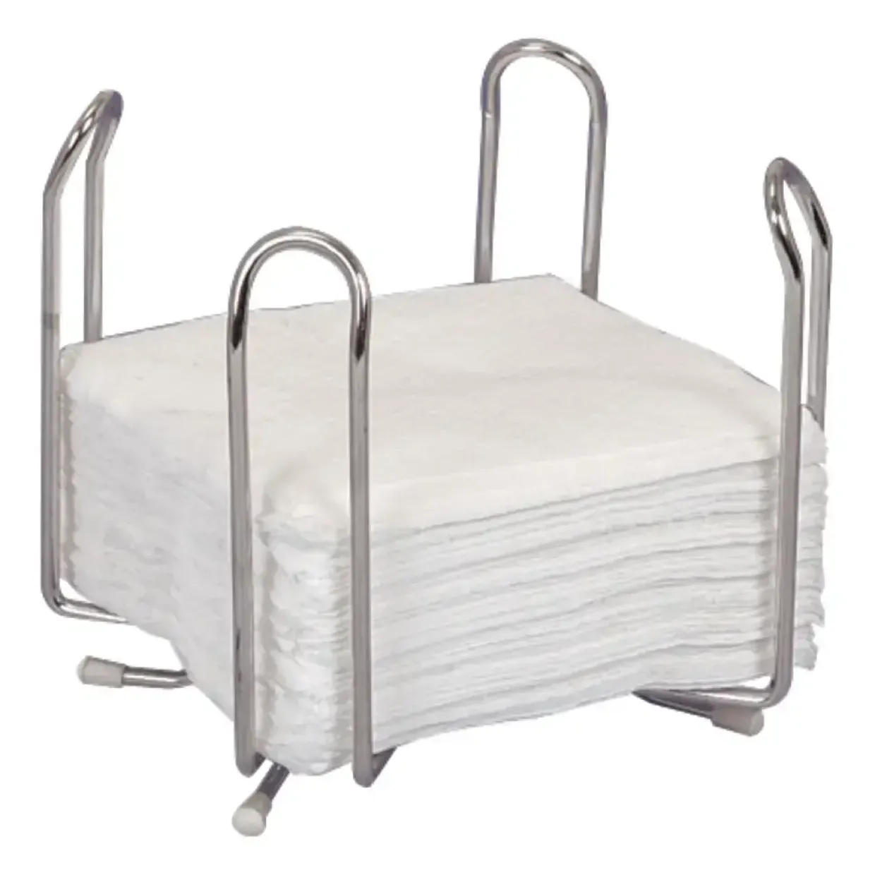 Servietholder til kaffeserviet, 1/4 fold, krom, 13x13 cm