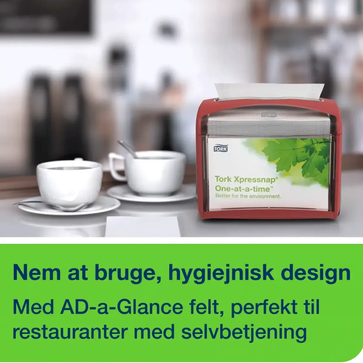 Servietholder Tork 272612 Xpressnap Bordservietter Interfoldet N4 - rød