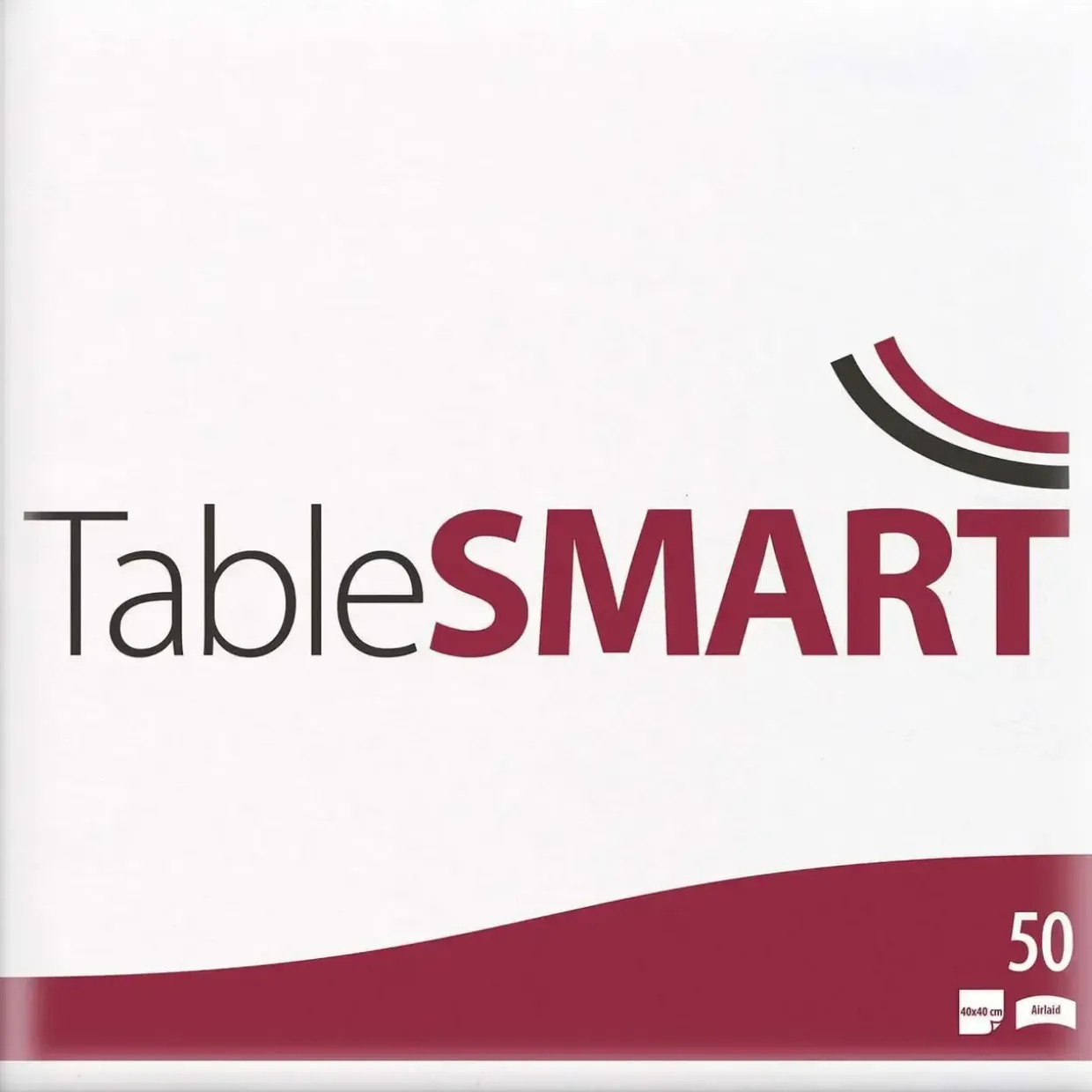 Serviet TableSMART airlaid 40x40 cm 1/4 fold Hvid - 12 pk x 50 stk/krt