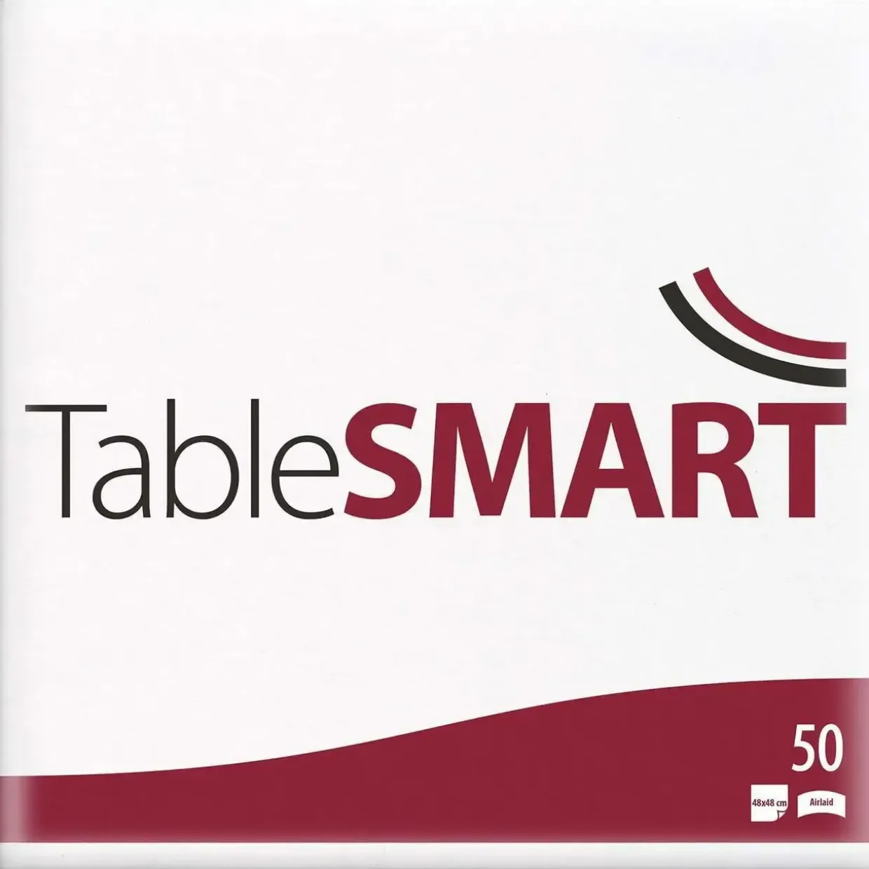 Serviet TableSMART airlaid 48x48 cm 1/4 fold Hvid - 10 pk x 50 stk/krt