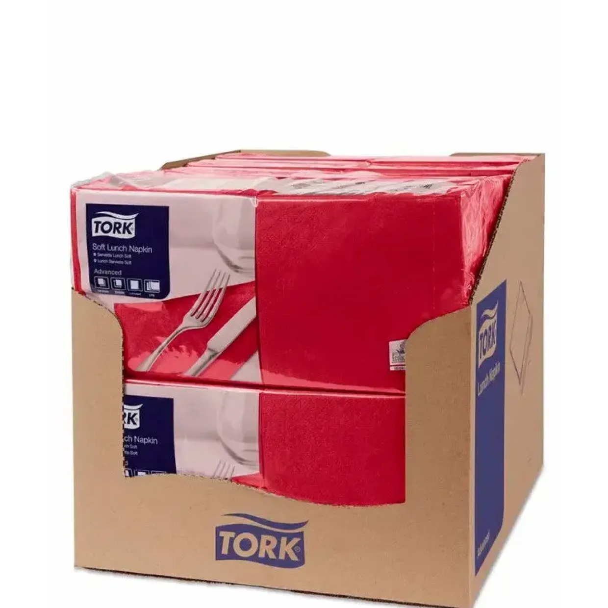 Servietter Tork 3-lags bordeaux 33cm 150stk/pak - 10 stk