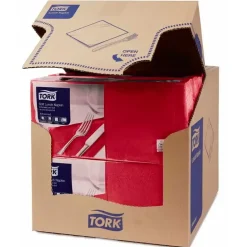 Servietter Tork 3-lags bordeaux 33cm 150stk/pak - 10 stk