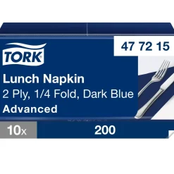Servietter Tork 2-lags 477215 mørkeblå 33 cm - 10 x 200 stk