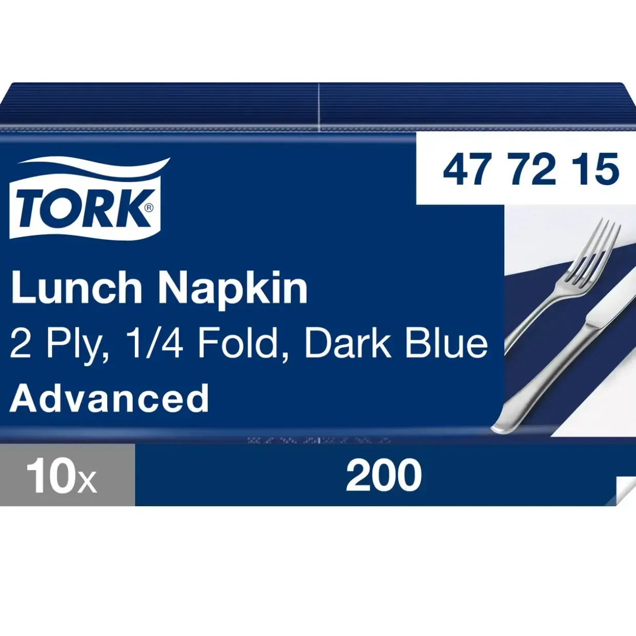Servietter Tork 2-lags 477215 mørkeblå 33 cm - 10 x 200 stk