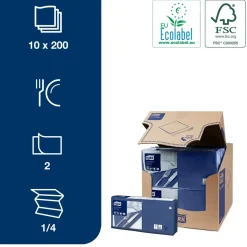 Servietter Tork 2-lags 477215 mørkeblå 33 cm - 10 x 200 stk