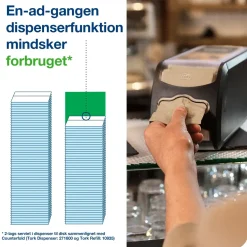 Serviet til dispenser, Tork 12830 Xpressnap Fit N14 2-lags interfold - 21,3x16,5cm natur - 4320 stk