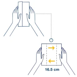 Serviet til dispenser, Tork 12830 Xpressnap Fit N14 2-lags interfold - 21,3x16,5cm natur - 4320 stk