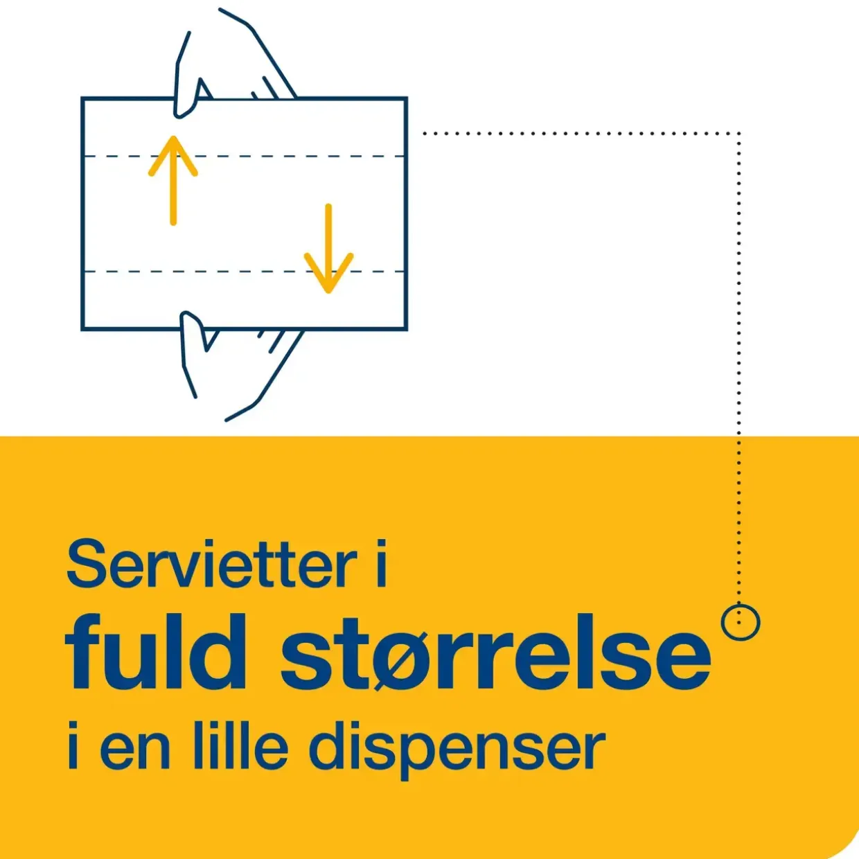 Serviet til dispenser, Tork 12830 Xpressnap Fit N14 2-lags interfold - 21,3x16,5cm natur - 4320 stk