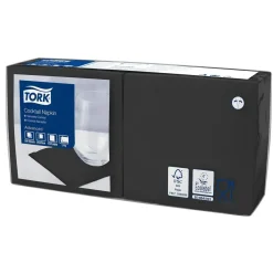 Serviet Tork 477829 Advanced 24x24cm 2-lag Sort - 12 pk x 200 stk/krt