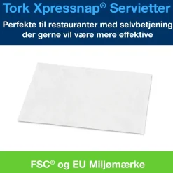 Serviet Tork Premium N4 15850 - 2-lags 2-fold hvid 16,50x21,60 cm - 8000 stk