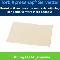 Serviet - Tork Premium N4 12880 - 2-lags - Natur - 33 x 21,3 cm - 8000 stk