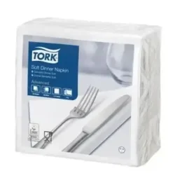 Serviet Tork 477577 39x39cm 3-lag Hvid - 12 pk x 100 stk/krt