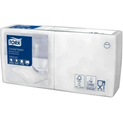 Serviet Tork 477534 24x24cm 2-lag Hvid - 12 pk x 200 stk/krt