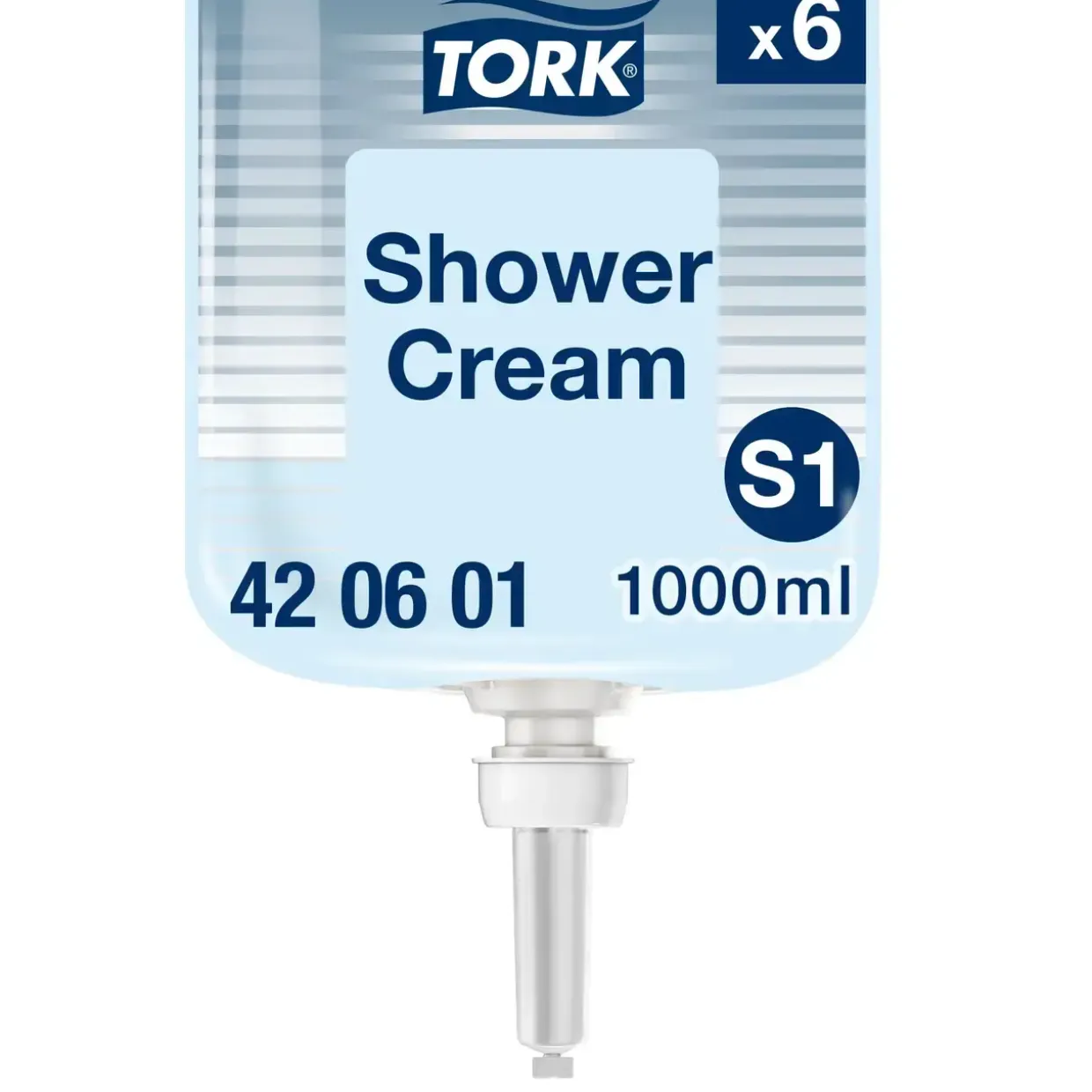 Shampoo - Tork 420601 - Hair & Body Sæbe Premium S1 lyseblå - 6 flasker á 1 liter