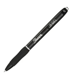 Sharpies tusser Gelpenne S-Gel sort 0,7mm - 3 stk