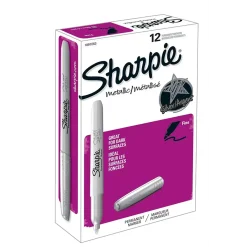 Sharpie tusser Metallic 1,4 mm Permanent Marker - Sølv - Køb minimum 12 stk.