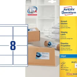 Shippinglabels - Avery J8165-25 Inkjet 8 pr. ark 99,1x67,7 mm - 25 ark
