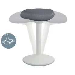 Siddestol – Leitz Ergo Active – Comfort – Lysegrå