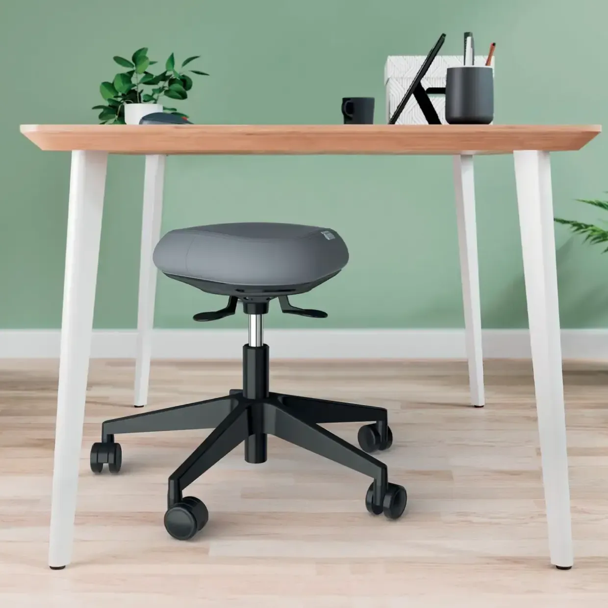 Siddestol m/hjul – Leitz Ergo Active – Comfort – Grå