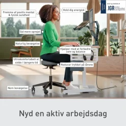 Siddestol m/hjul – Leitz Ergo Active – Comfort – Grå