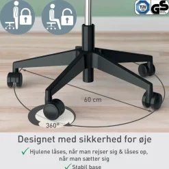 Siddestol m/hjul – Leitz Ergo Active – Comfort – Grå