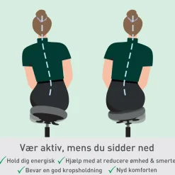 Siddestol m/hjul – Leitz Ergo Active – Comfort – Grå