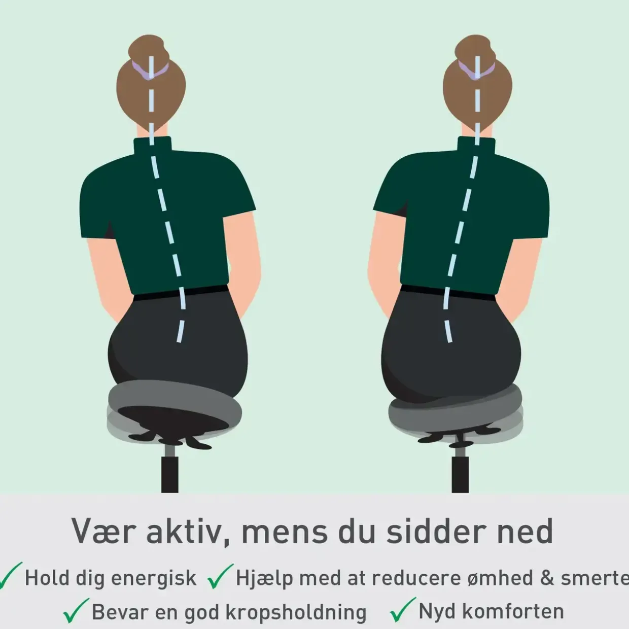 Siddestol m/hjul – Leitz Ergo Active – Comfort – Grå