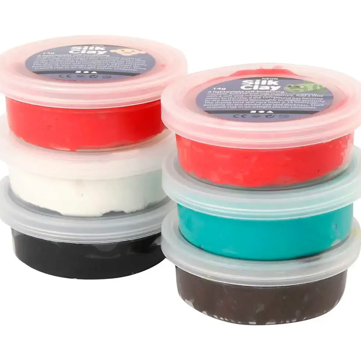 Silk Clay® assorteret farver jul | 6 x 14 gram