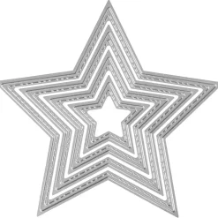 Skabelon stjerne 4,5-12 cm