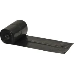 Sæk, ABENA Poly-Line, 35 l, 15 my, LLDPE/genanvendt, 50x70cm, med stjernebund, sort - 30 ruller