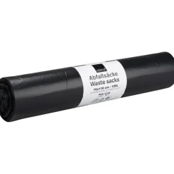Sæk, ABENA Poly-Line, 120 l, sort, LDPE, 70x110cm