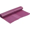 Sæk, C-fold, 40 l, transparent lilla, LDPE/genanvendt, 55x80cm - 28 ruller