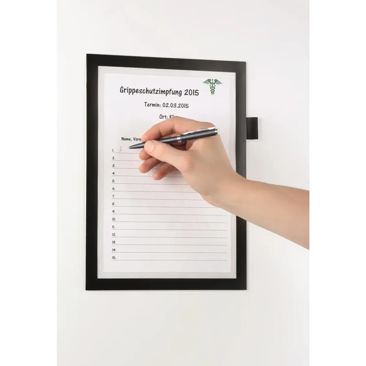 Skifteramme DURAFRAME® magnetisk Note A4 med sort ramme