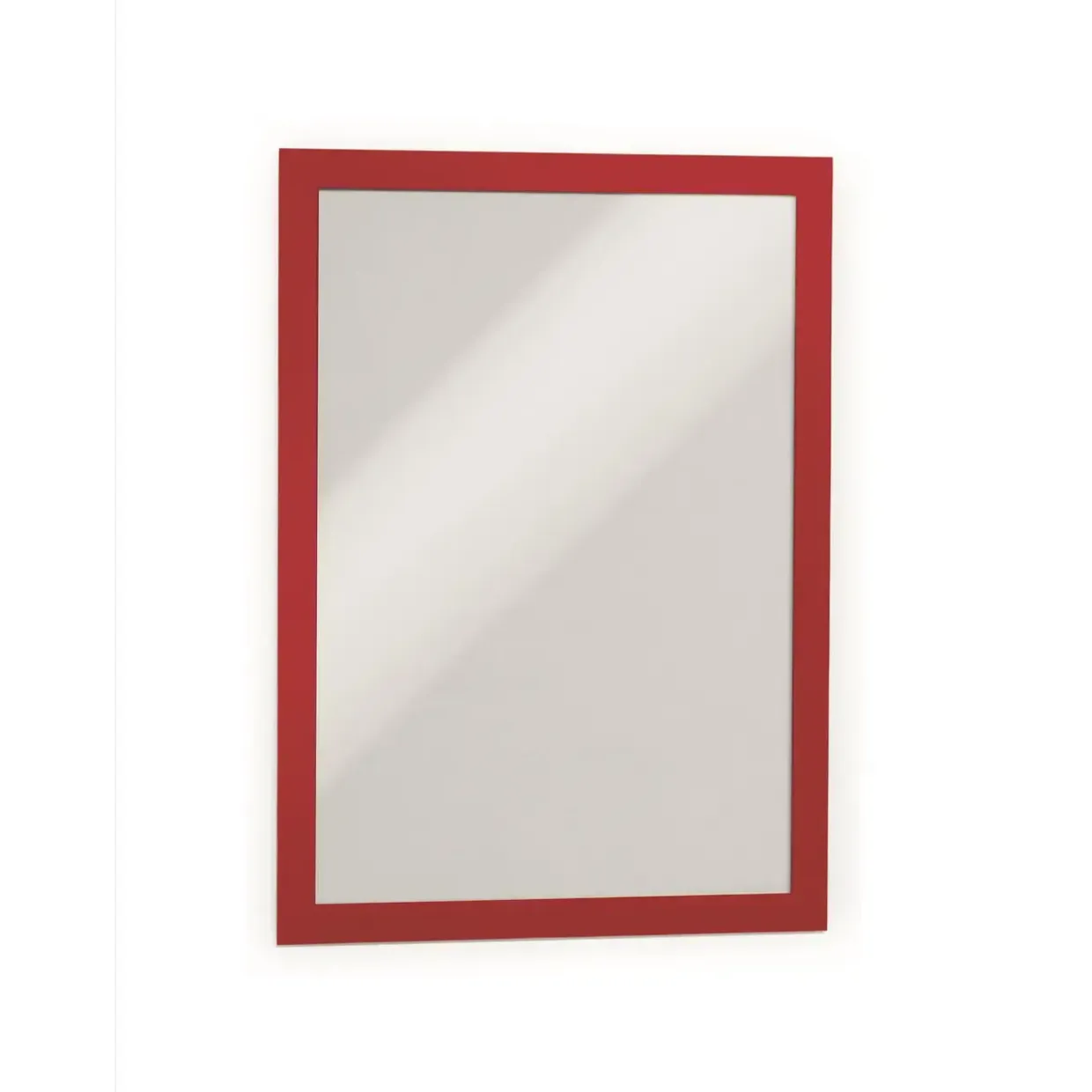 Skifterammer - selvklæbende A4 DURAFRAME® magnetisk med rød ramme - 2 stk.