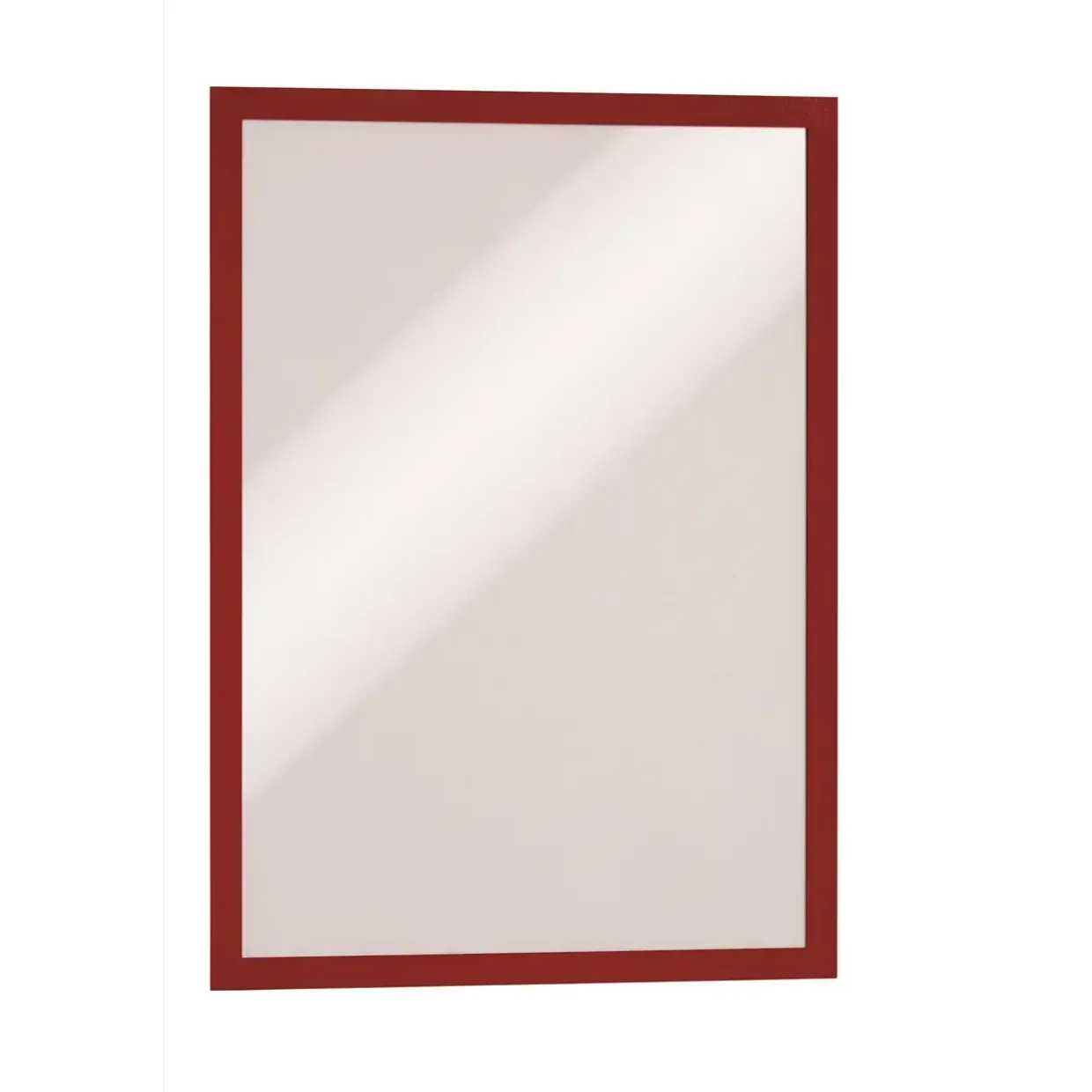 Skifteramme - selvklæbende A3 DURAFRAME® magnetisk med rød ramme - 2 stk.