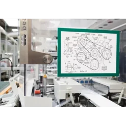 Skifteramme - selvklæbende A4 DURAFRAME® magnetisk med grøn ramme - 2 stk.