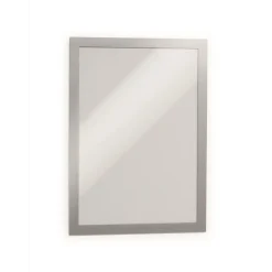 Skilt DURAFRAME® selvklæbende A4 m/sølv ramme 2stk/pak