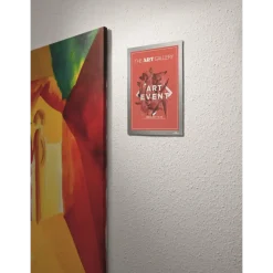 Skilt Duraframe Wallpaper A4 sølv aftagelig inforamme 1stk