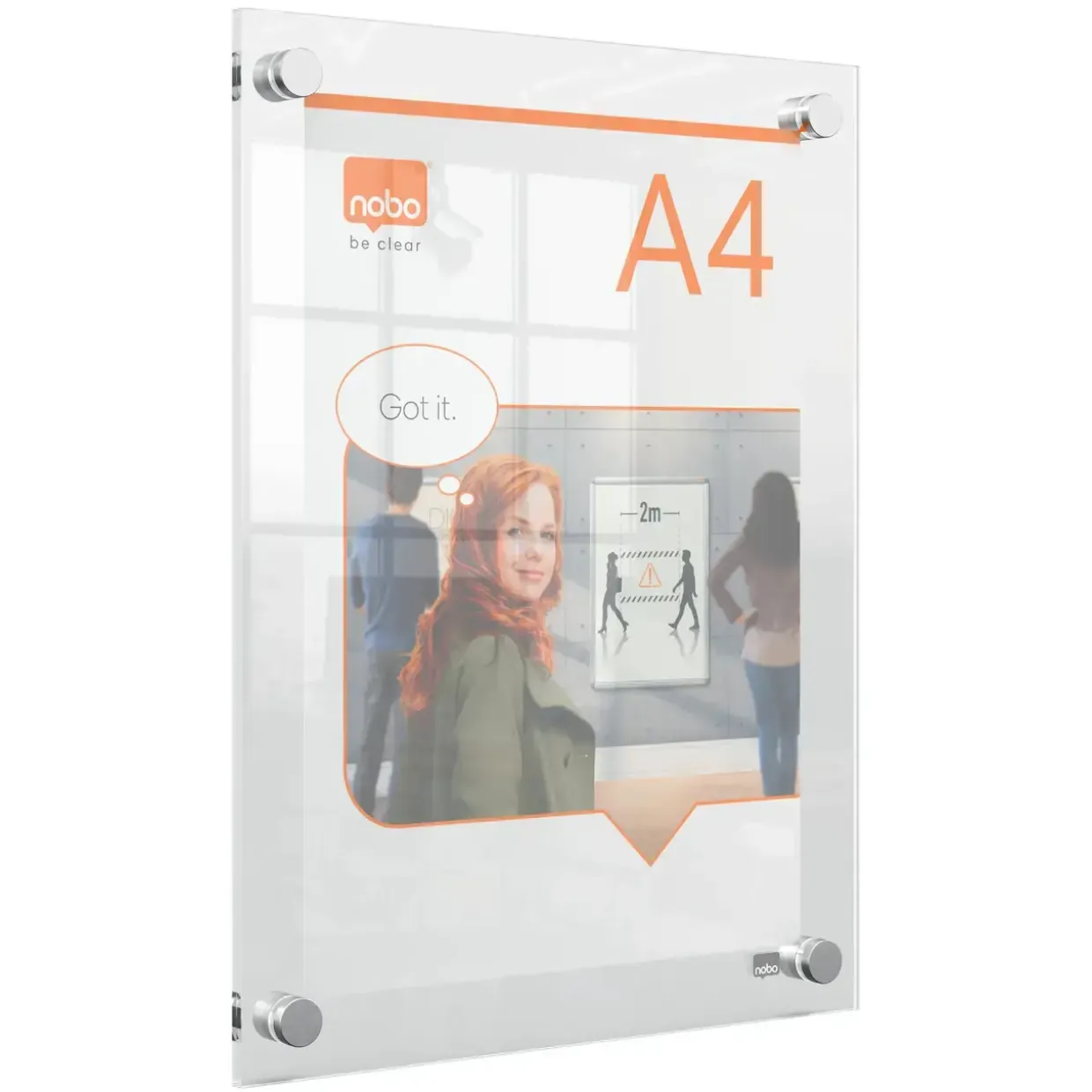 Skilt til montering - Nobo Akryl Premium Plus - A4