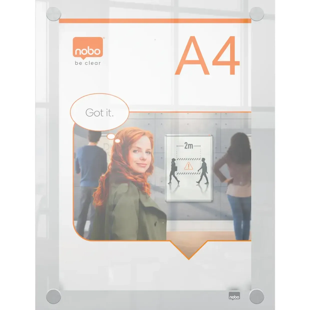 Skilt til montering - Nobo Akryl Premium Plus - A4
