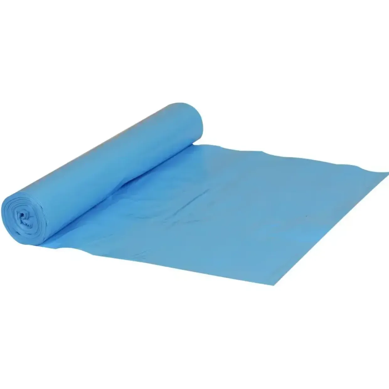 Sække - blå - LDPE recycle - 60 L - 60 x 100 cm - 10 stk/rulle - 15 ruller
