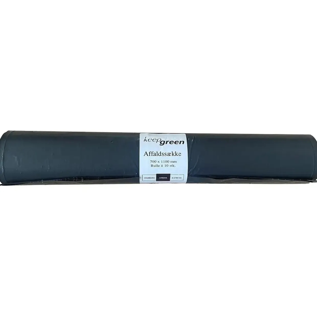 Sæk KeepGreen 100ltr B700xL1100mm 55my Strong Sort - 20 rl x 10 stk/krt