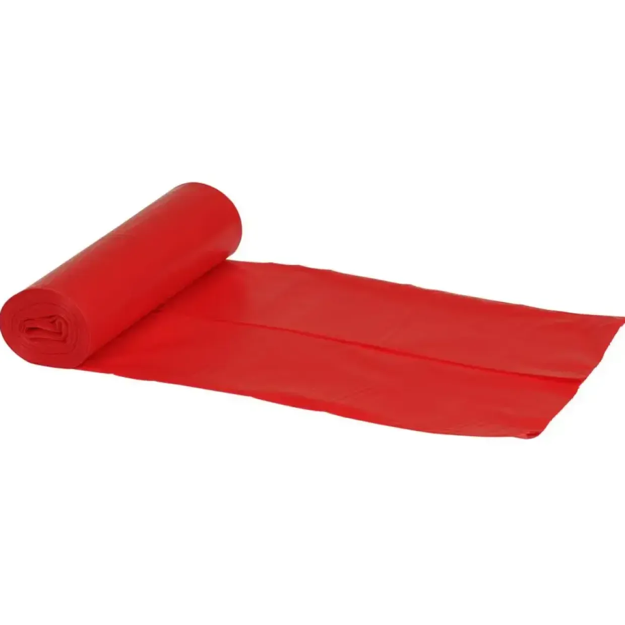 Sække 100 L rød LDPE/genanvendt 70x110cm - 10 poser pr rulle - 16 ruller