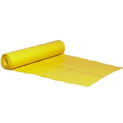 Sæk, 100 l, gul, LDPE/genanvendt, 72x112cm